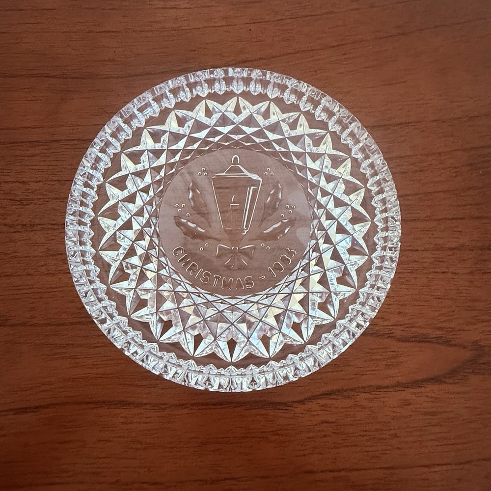 Waterford Crystal 12 DAYS OF CHRISTMAS 1984 8" Plate EUC Holiday Collection Vntg